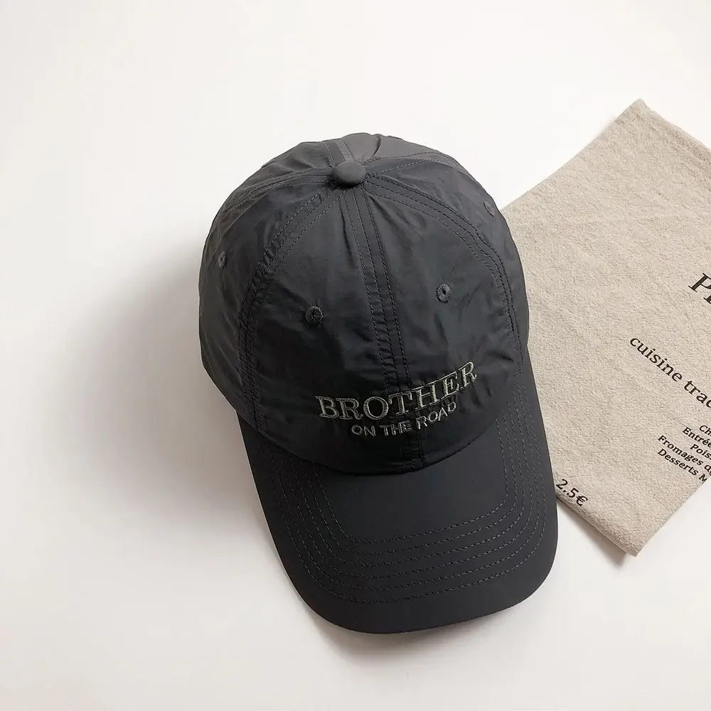 Casual Adjustable BROTHER Embroidery Baseball Cap Lightweight Minimal Baseball Hat Curved Brim Streetwear Wear Hat For Women Man