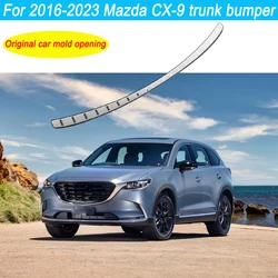 For Mazda CX-9 CX9 CX 9 2016-2022 2023 Trunk Trim Rear Bumper Protector Car Accessories Stainless Steel Door Sill Scuff Plate