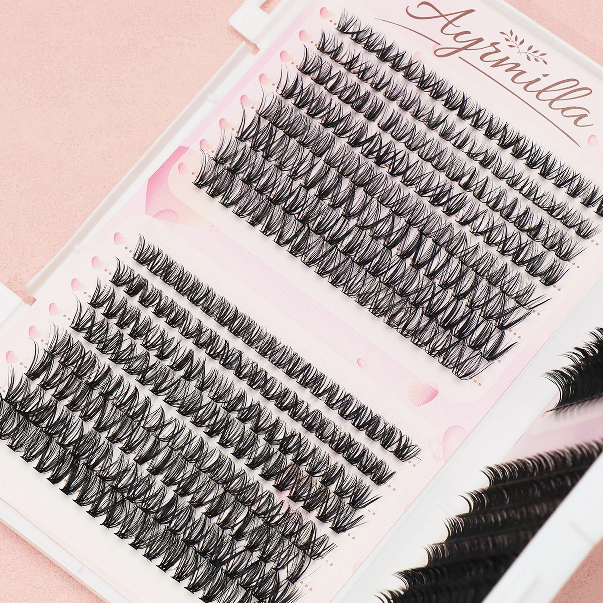 30P+40P DIY Cluster Lashes Mix Charm Style Eyelashes Extension False Eyelash Makeup Tool Russian Volume