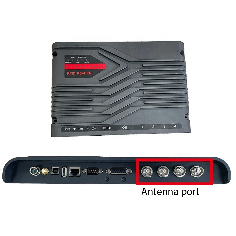 

R2000 Long Range Multi Antenna Channel Port Uhf Rfid fixed Reader And Tag Sticker For Warehouse Inventory Management System