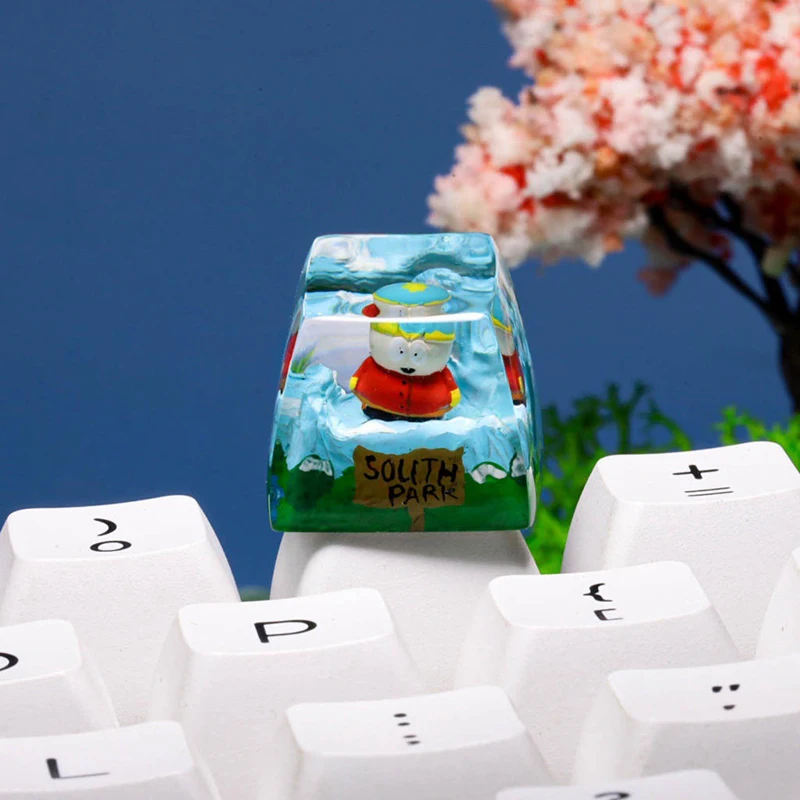Organism Resin Keycap Creactive Art Keyboard Decoration Anime Figure Theme 3D Landscape Replaceable Keyboard Keys