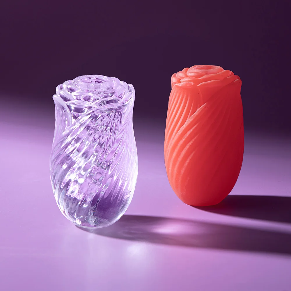 مدرب تدليك متعدد الوظائف لتخفيف الضغط على إصبع الذكور، حبيبات قابلة للتمدد على شكل وردة لتعزيز حساسية غرفة النوم الأساسية