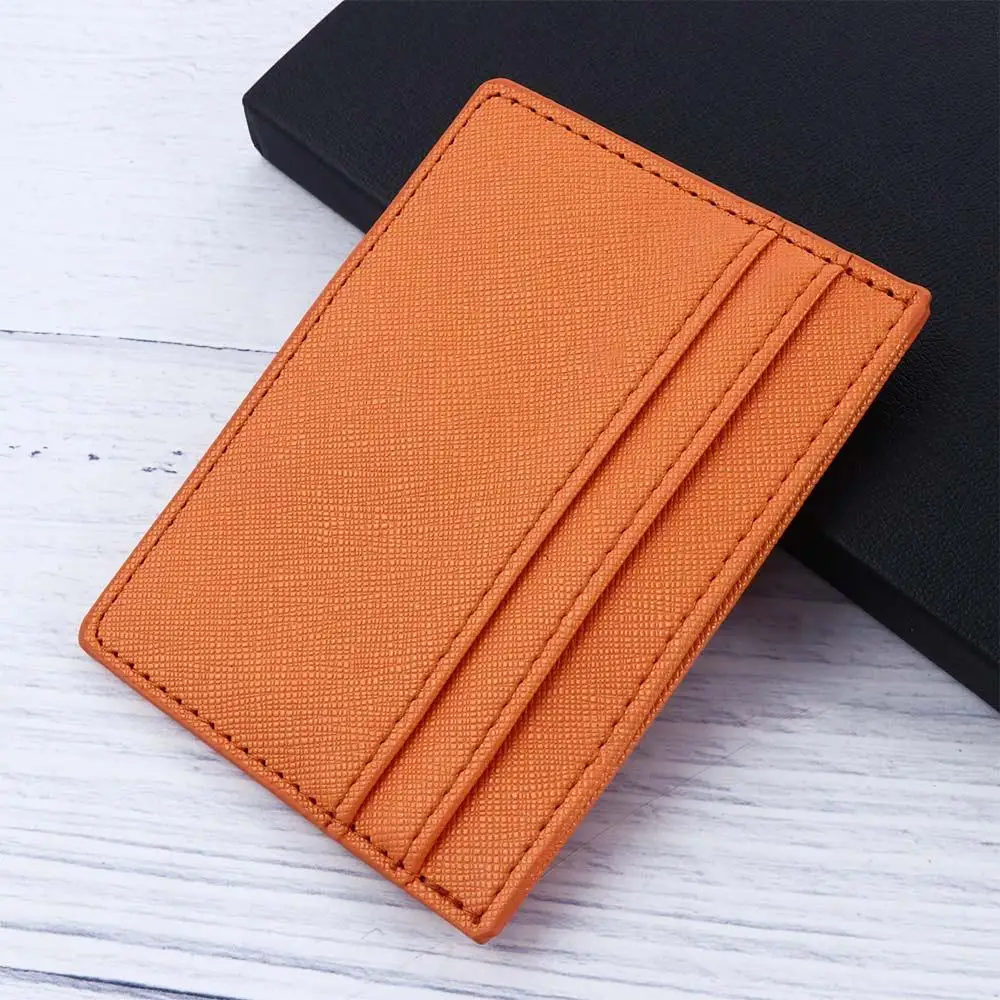 

Women PU Leather Double Sided Credit ID Card Thin Case Bag Business Wallet Slim Card Holder Coin Pouch