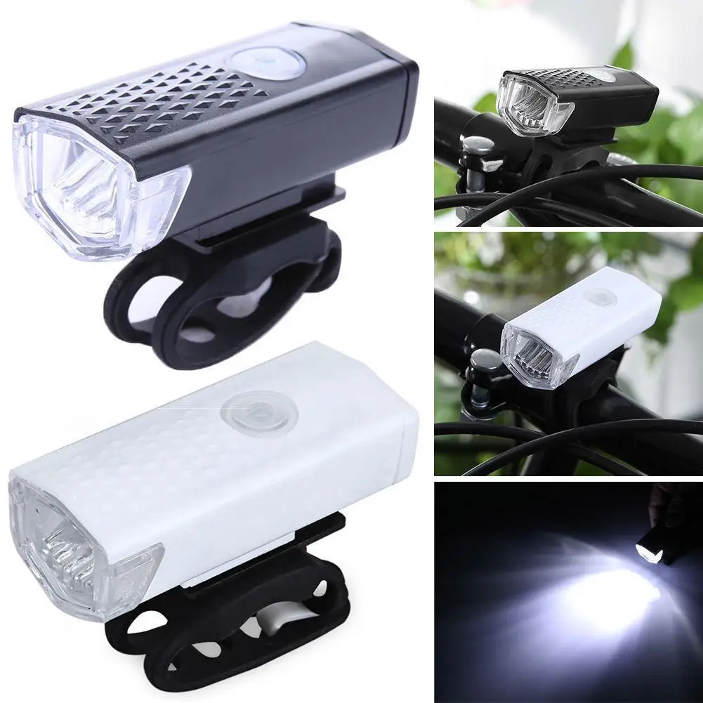 Bike Bicycle Light USB LED Rechargeable Set Mountain Cycle Front Back Headlight Lamp Flashlight