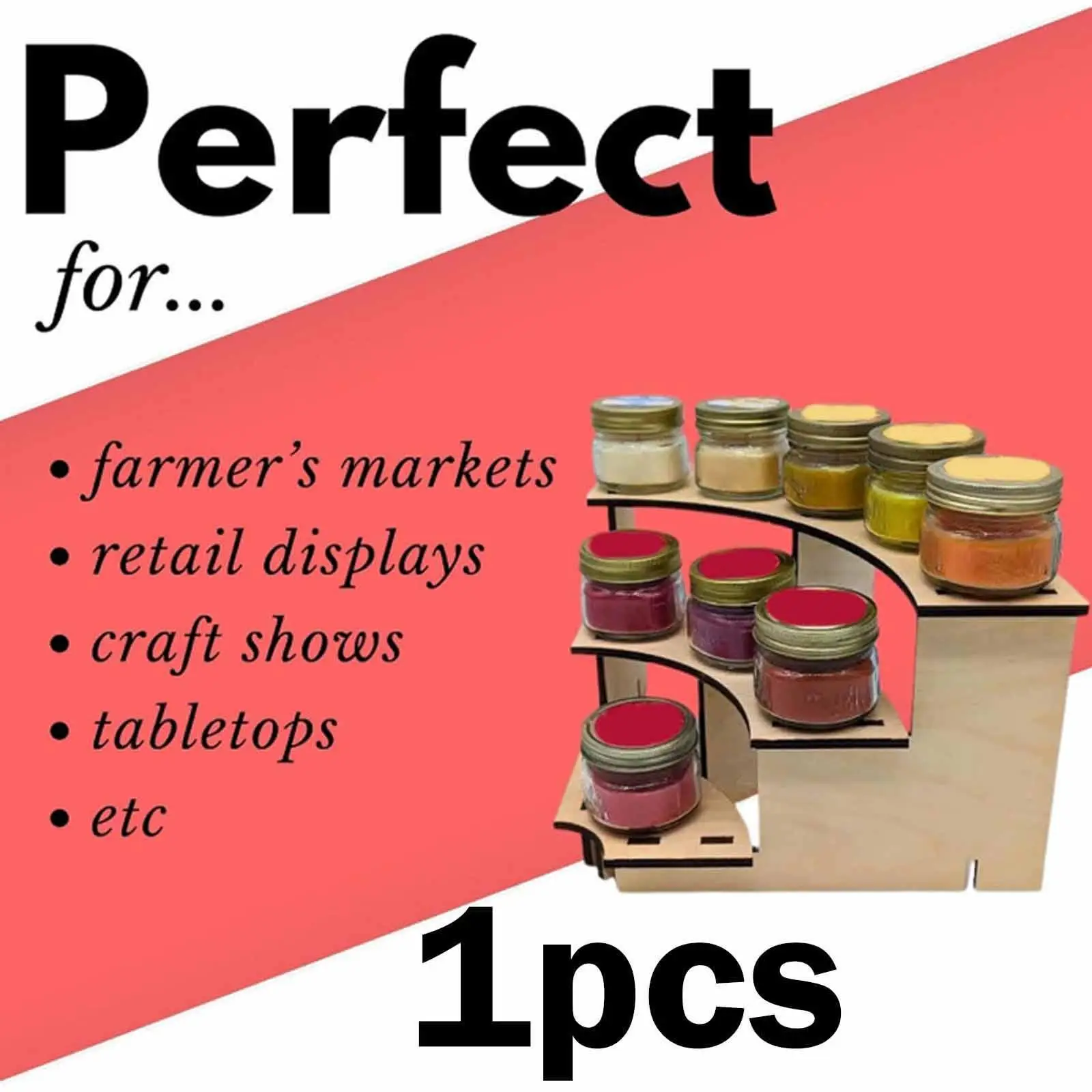 

3-х ярусная розничная настольная витрина, подставка для дисплея, многофункциональная столешница в деревенском стиле для десертных фермерских рынков, чашки