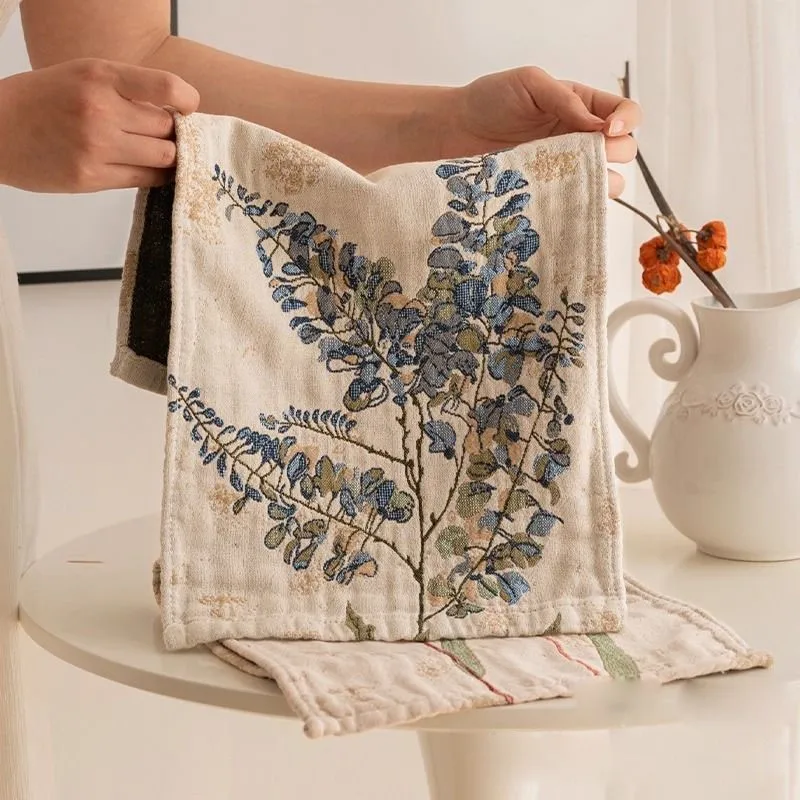 2026 Cotton Bathroom Hand Towel With Floral Pattern Soft Skin-friendly Cotton Towel With Gauze Four Layers Of Face Towel ZI773