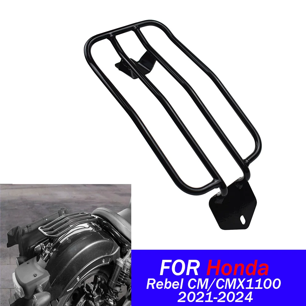 

Motorcycle Black Heavy Duty Rear Luggage For Honda Rebel 1100 CMX1100 DCT ABS 2021-2024 Rack Bracket Support Shelf Attachmen