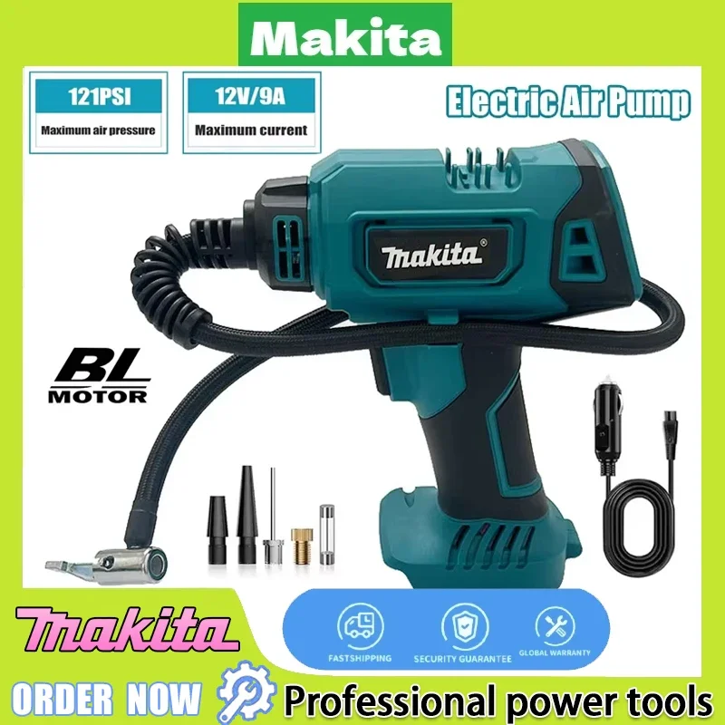 

Электрический воздушный насос Makita 12 В 600 мм, беспроводной портативный перезаряжаемый ручной воздушный компрессор для автомобилей, аккумулятор 18 В