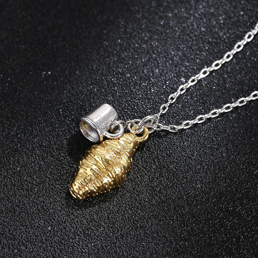 Creative Croissant Pendant Necklace Fashion Designs Coffee Cup Collarbone Chain Statement Jewelry Party Trendy Gift for Women