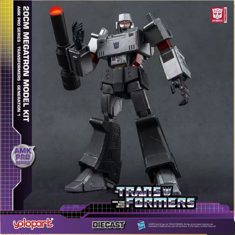 20cm 장난감 재고 있음 트랜스포머 AMK PRO G1 메가트론 가동형 조립 로봇 모델 수집가용 피규어 선물