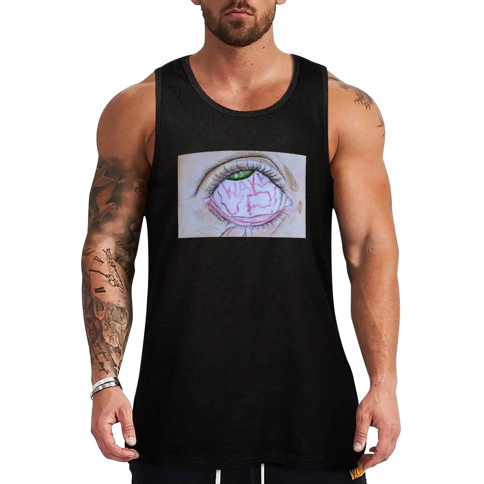 Wake Up! Eye - Sonia Ellis Tank Top bodybuilding t shirt Men's sleeveless t-shirt