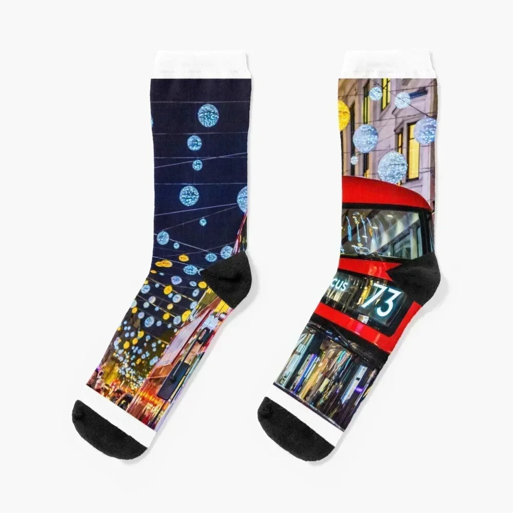 

London Bus Socks sport soccer anti-slip Stockings funny gift Men Socks Women's