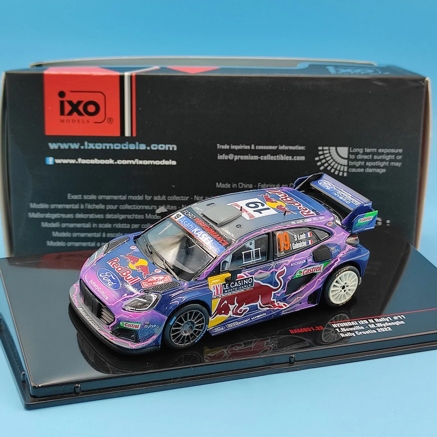 Diecast IXO 1:43 Scale i20 N Rally1 Croatia 2022 Alloy Car Model