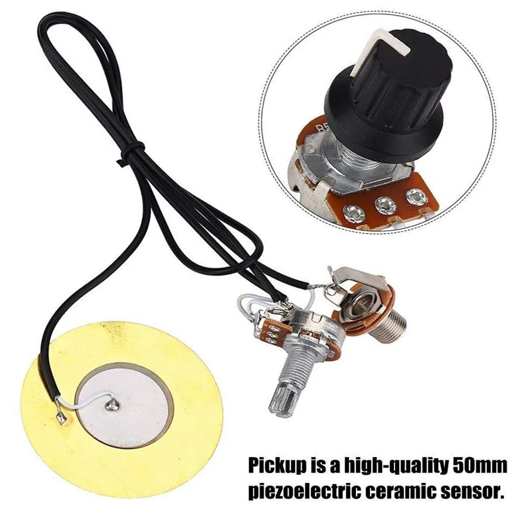 Chip mounted guitar cartridge 50MM buzzer with potentiometer volume knob Disc piezo pickup