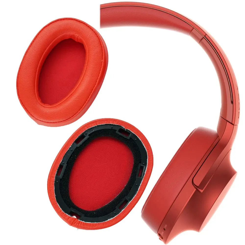 V-MOTA Earpads Compatible with Sony MDR-100ABN Headphones mdr100abn WH-H900N Headset,Replacement Cushions Repair Parts (Red)