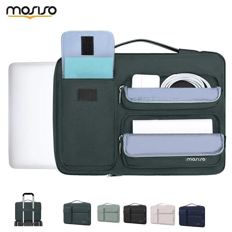กระเป๋าใส่แล็ปท็อปสำหรับ MacBook Air Pro 13 13.3 14 15 16 นิ้ว รุ่นปี 2024 รองรับชิป M3 M2 M1 เคสโน้ตบุ๊ก Surface Book Dell HP Lenovo กระเป๋าเอกสาร