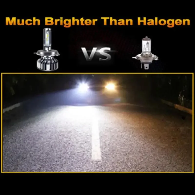 Car headlights H4 H7 LED H11 9005 3000K yellow light 6000K white light spotlight king 160W 24000LM lighting 1860 CSP12V LED head