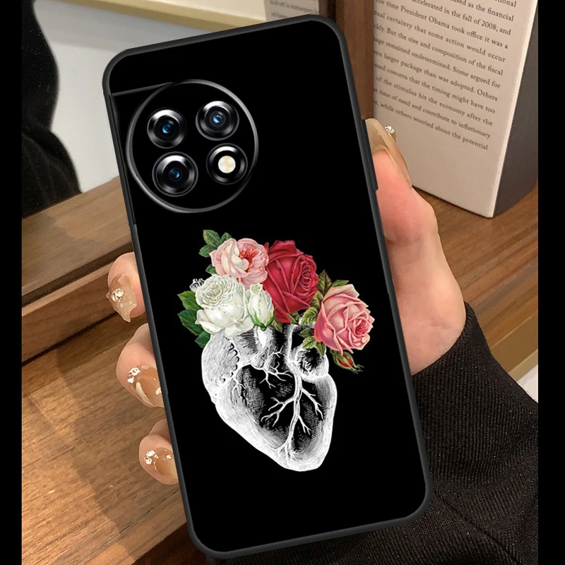 Human Anatomy Heart Art Case For OnePlus Nord 2 2T CE 3 Lite N10 N20 Ace 8T 9R 9RT 10R 10T 11R 8 9 10 Pro 11 Cover