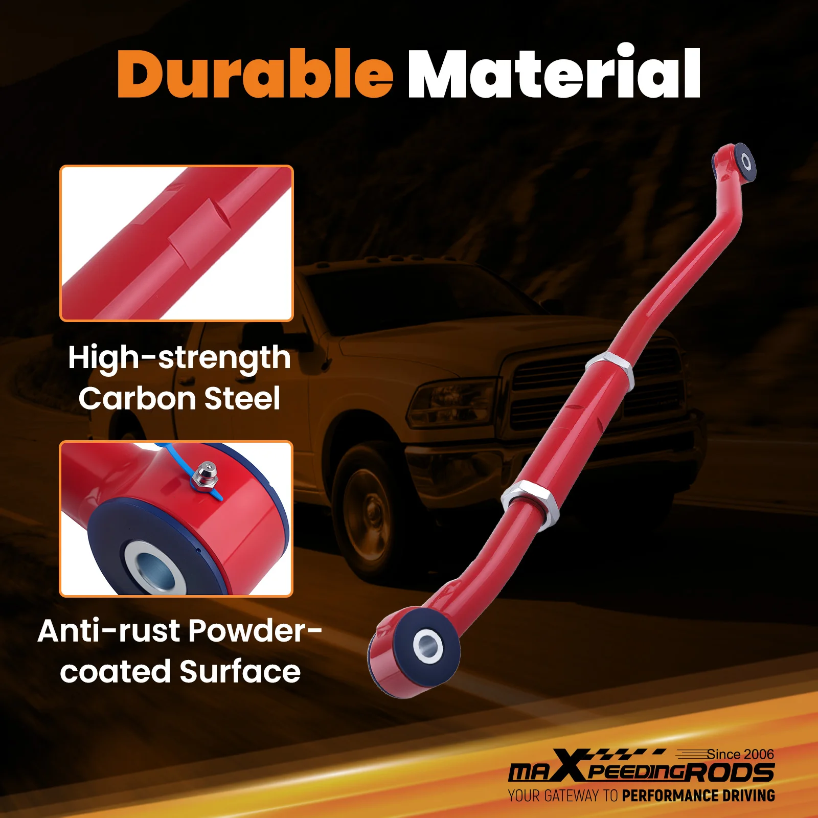 

Heavy Duty Front Panhard Rod 2"-6" Lift For Dodge Ram 2003-2013 2500 3500 4WD