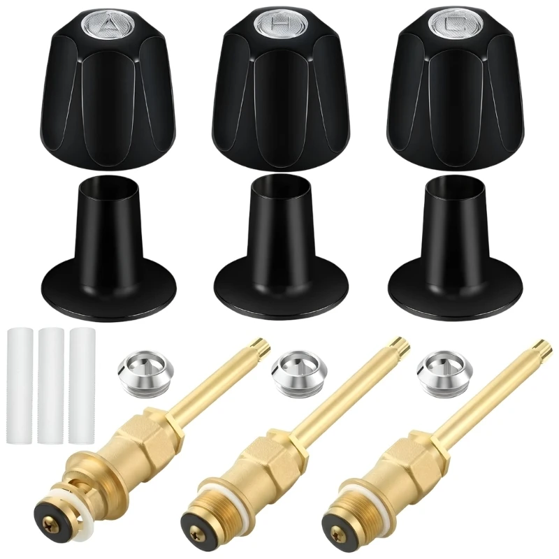 Contemporary Bathroom Handle Combination Of Copper Valves Cores & Comfortable Acrylic Handle Contemporary for Daily Use 