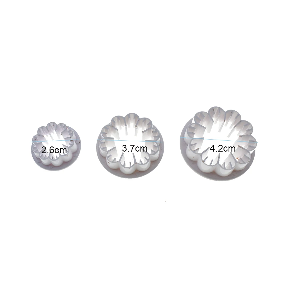 3PCS Set Polymer Clay Cutter for DIY 3D Flower Pottery Ceramic Craft Decoration Cutting Mold Studio Art Supplies Birthday Gift