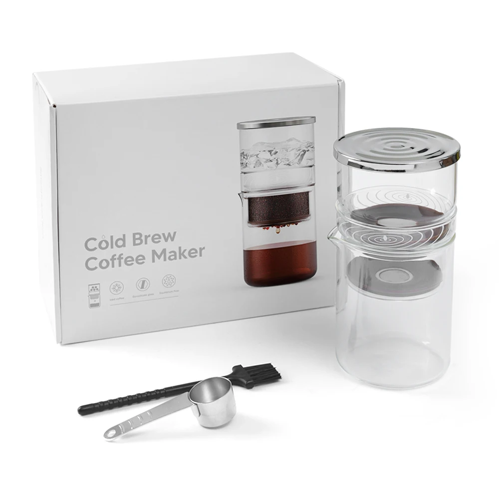

300ml Cold Brew Coffee Maker for Tea and Coffee Extraction Borosilicate Glass Dripper Iced Coffee Brewer Maker for Home Office