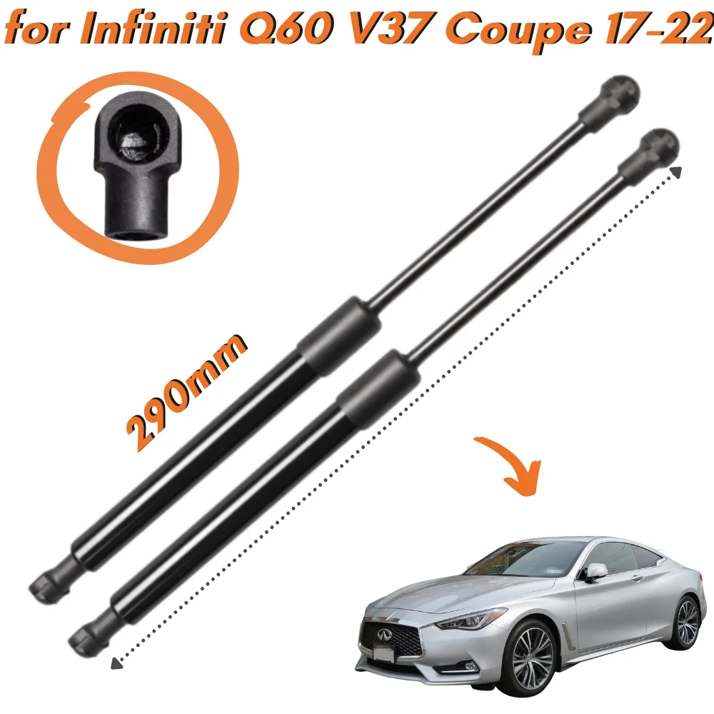 Qty(2) Trunk Struts for Infiniti Q60 V37 Coupe 2017-2022 11.42inch 84430-5CA0A Rear Tailgate Boot Lift Supports Gas Springs