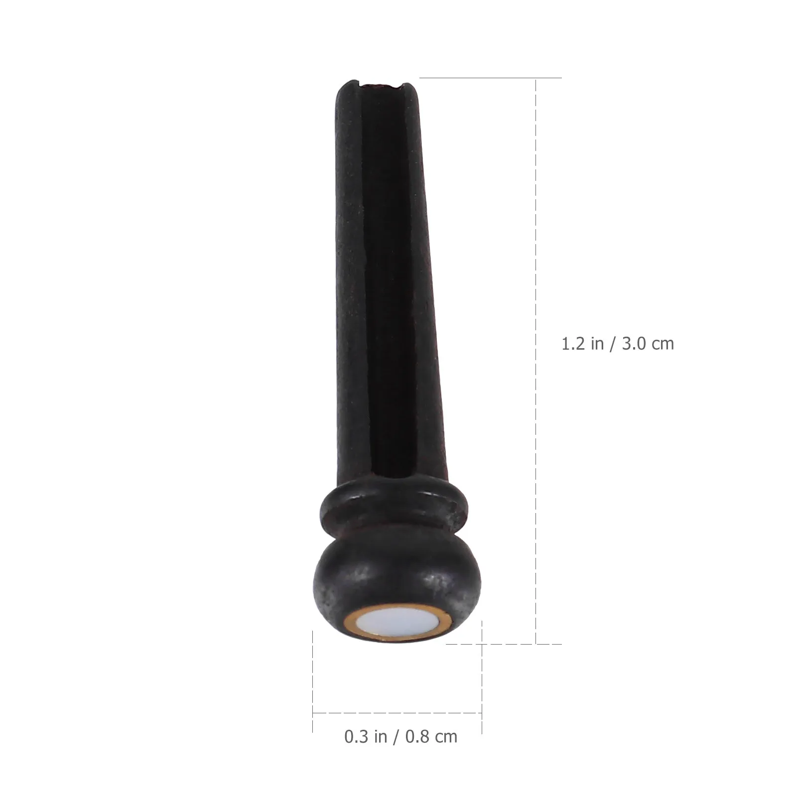 2Pcs Folk Guitar Bridge Pin Ebony Shell Dot Replacement Acoustic Guitar Parts Bridge Peg String Studs Vibration Transfer