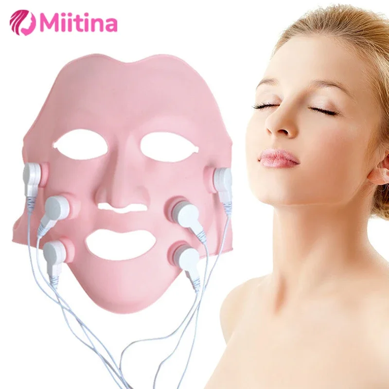 3D Rood Licht Therapie LED Gezichtsmasker Vibrerende Stimulator Fototherapie Led Masker voor de Gezicht Lifting Schoonheid anti-rimpel Huidverzorging