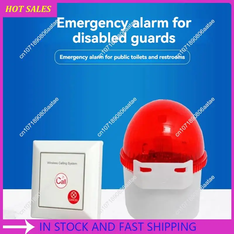 Caregiver Pager Alarm Wireless Sound And Light Alarm For Elderly Disabled Seniors Toilet Bathroom ,Requisite