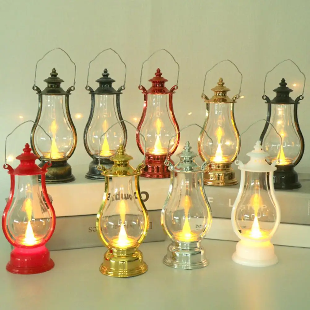 

LED Lamp Retro Style Battery Powered Non-Glaring Energy-saving Decorative ABS Lamp LED Lantern Decoration for Home