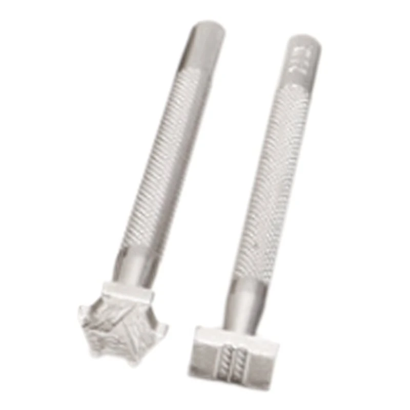 Classic-X551 KJ003 Two Different Stamp Design Professional Leather Stamping Tools Set, 2 Pcs For Craft Projects