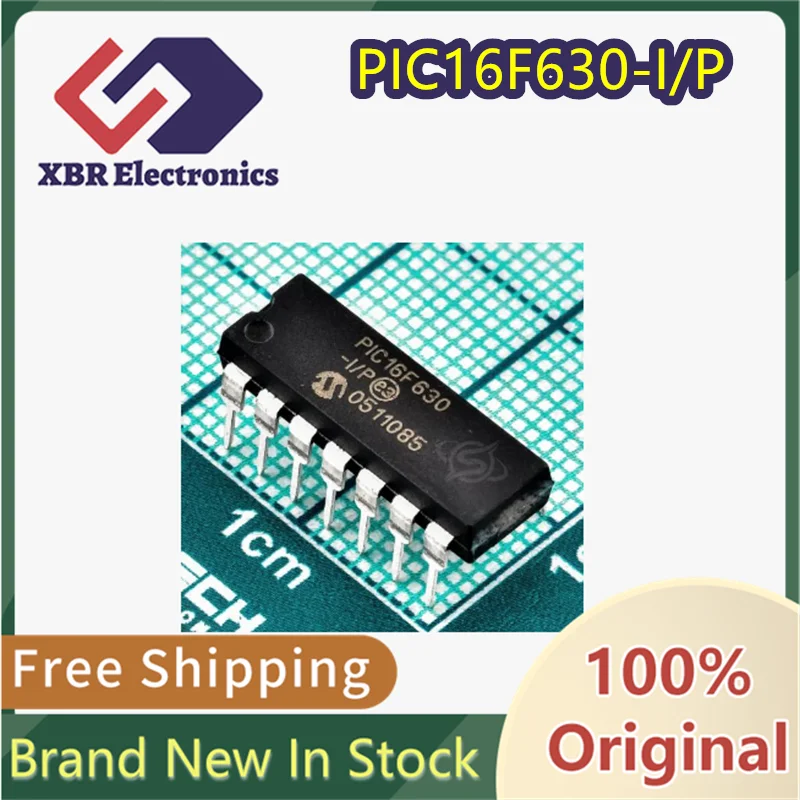 

(5/50 pieces) PIC16F630-I/P PIC16F630 DIP14 8-bit Flash Embedded Microcontroller Brand New Genuine Product Free Shipping