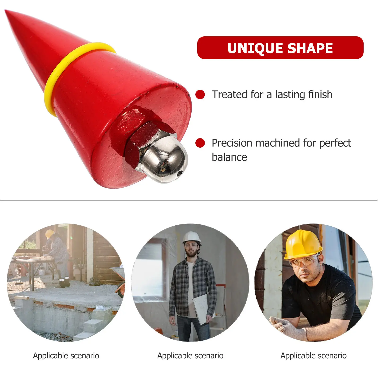 Plumb Bob 300g Professional Vertical Alignment Measuring Tool with String for Construction and Building