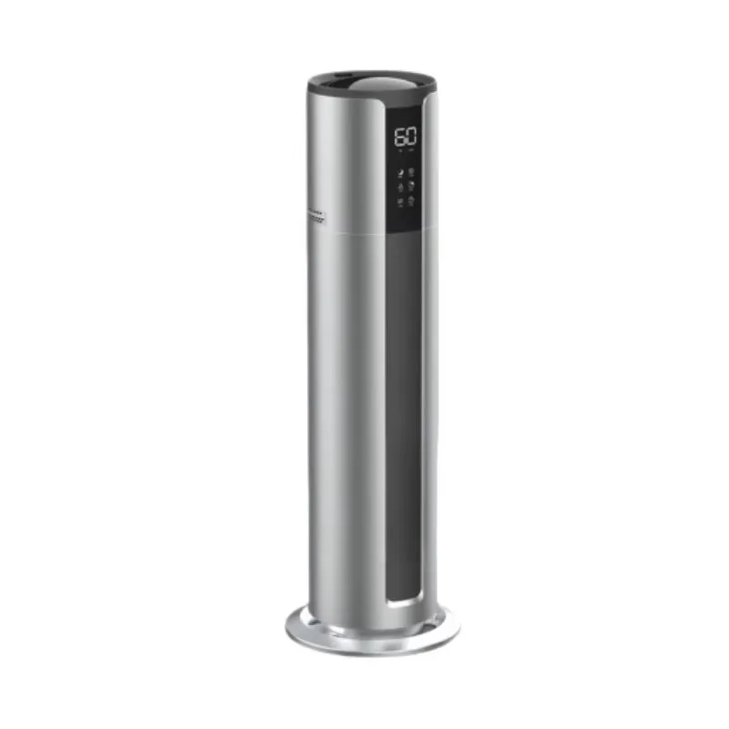 8L Floor Standing Ultrasonic Humidifier with Smart Humidity Control Quiet Operation Plastic Construction for Household Use