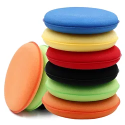 10Pcs Car Round Waxing Polish Foam Sponges Applicator Pad Body Cleaning Wax Foam Sponge Car Detailing Washing Car Cleaning Tools