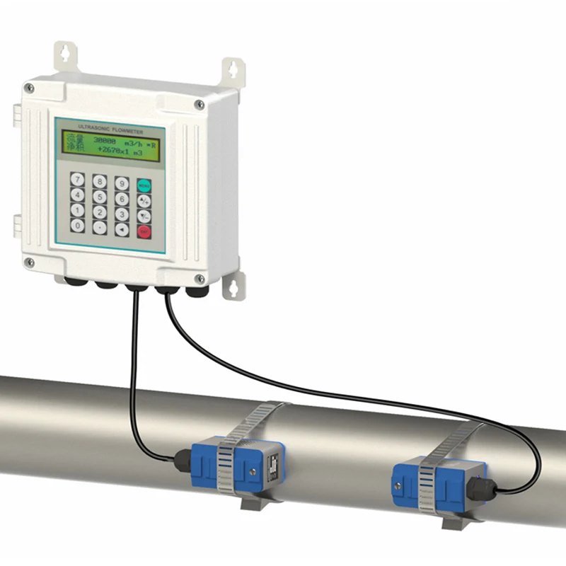 TUF-2000SW Ultrasonic Flowmeter Wall-mounted Type Flow Meter with TS-2 TM-1 TL-1 TS-2-HT TM-1-HT Clamp on Transducer