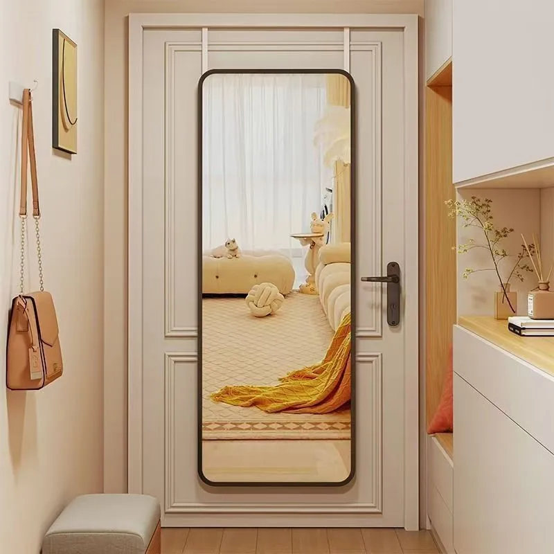 

Full-body mirror behind the door Full-length mirror Hanging door Wall-mounted full-body mirror Dormitory bedroom wardrobe door