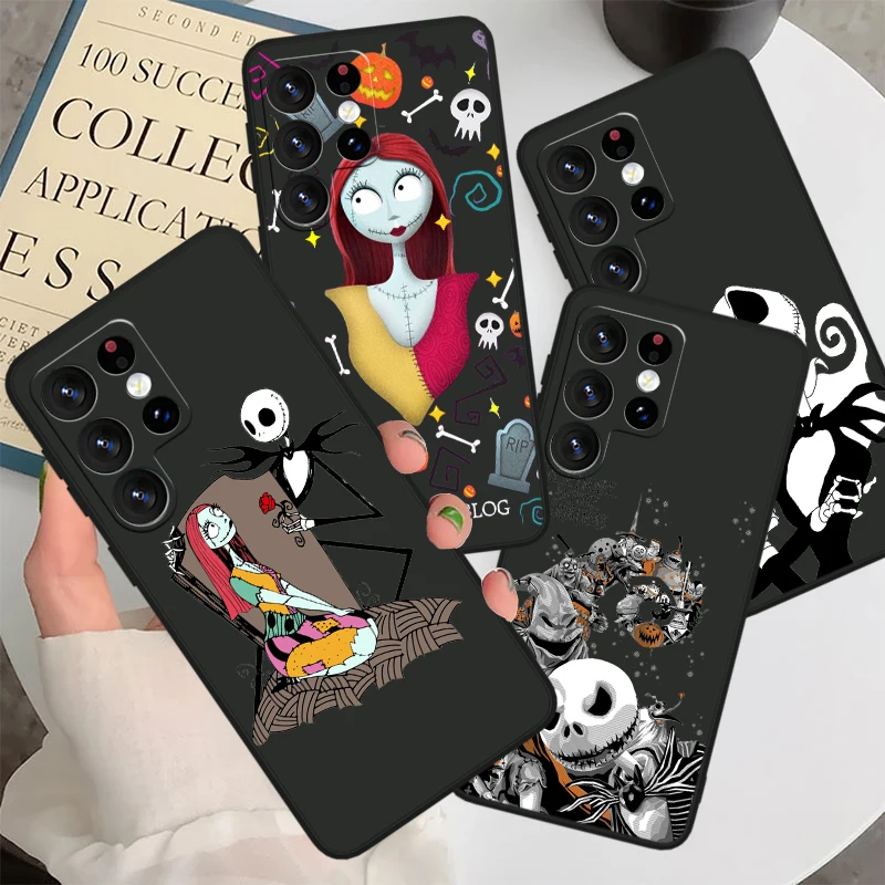 NEW The Nightmare Before For Samsung S24 S23 S22 S21 S20 FE S10e S10 S9 Ultra Plus Plus Soft Silicone Black Phone Case