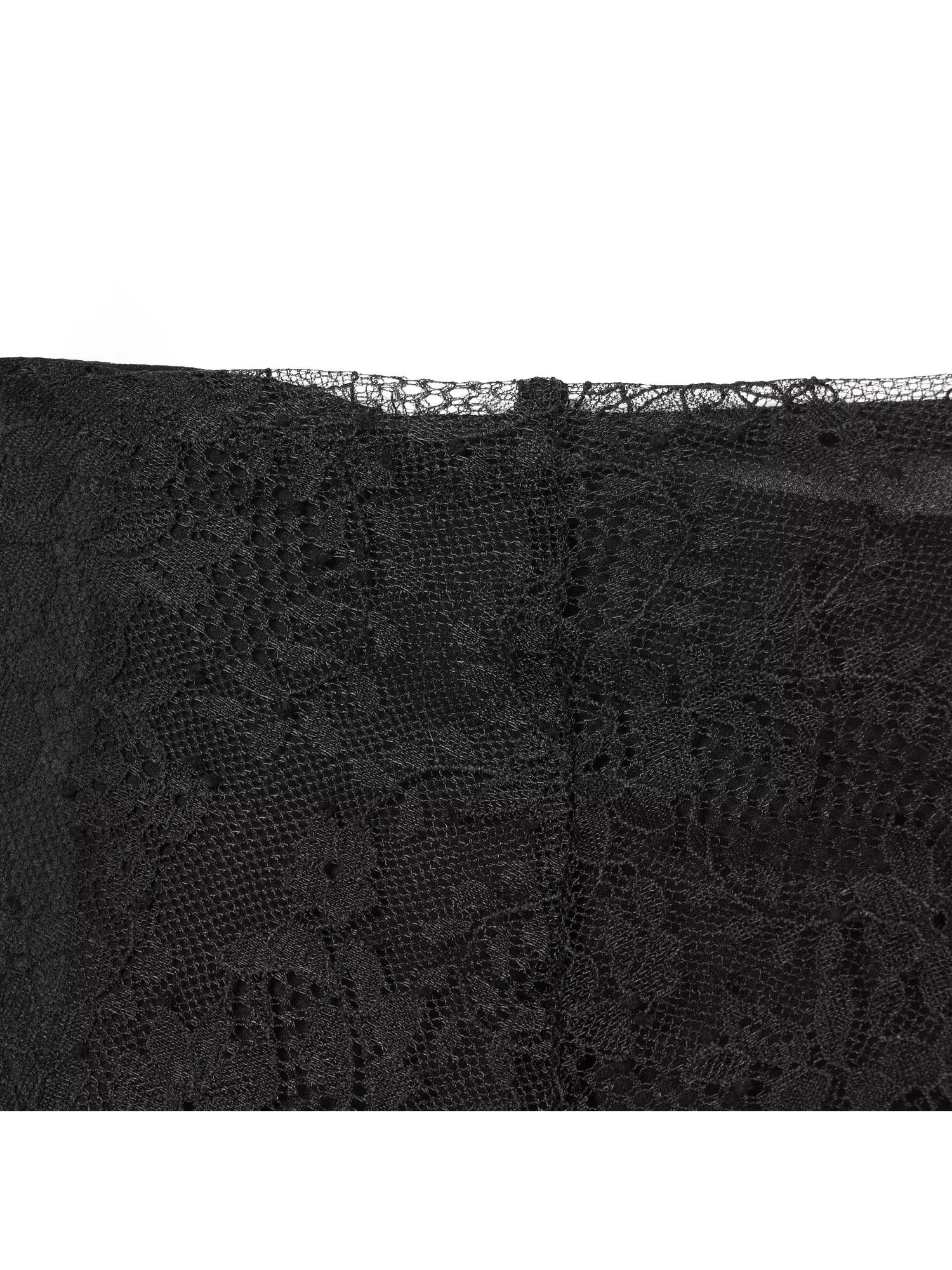 Women Black Gothic Mid Long Lace Skirt Vintage Aesthetic High Waist Skirt Harajuku Y2k A-line Skirts 2000s Clothes Spring Autumn