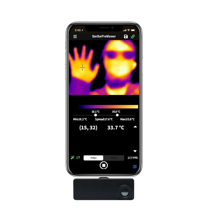 EM900 Thermal Imager for Android Phone Multifunction Camera and Video Recording Floor Heating Power Leak Detection
