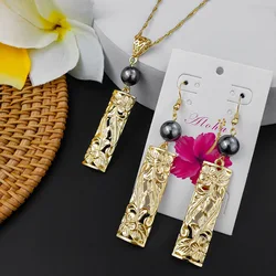 Elegant Polynesian Hawaiian Design Plumeria Flower Jewelry Sets Island Jewellery