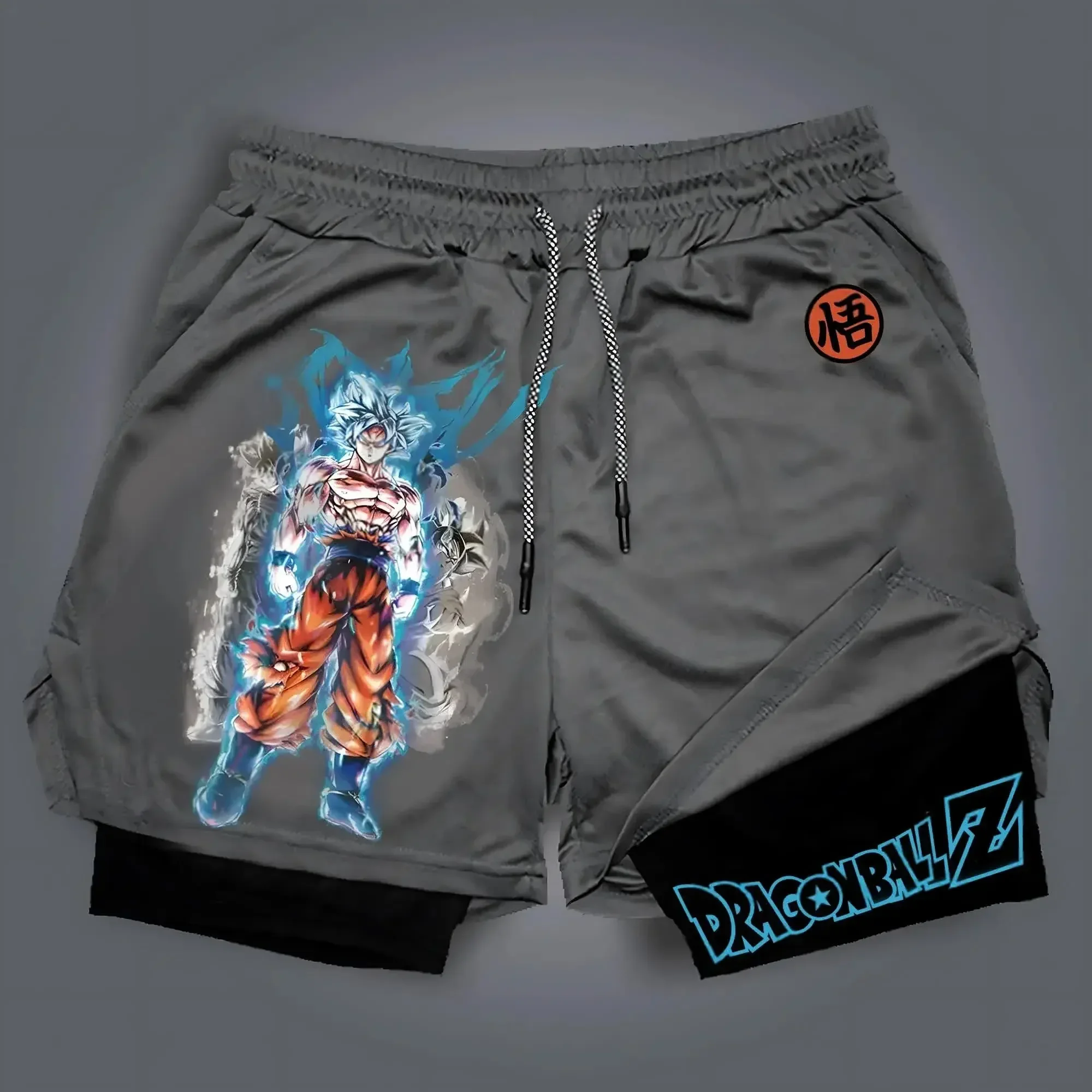 2026 Dragon Ball Anime Men's Shorts Double Layer 2-in-1 Breathable Quick-Dry Beach Pants New Summer Y2k Fitness Sports Pants view 4