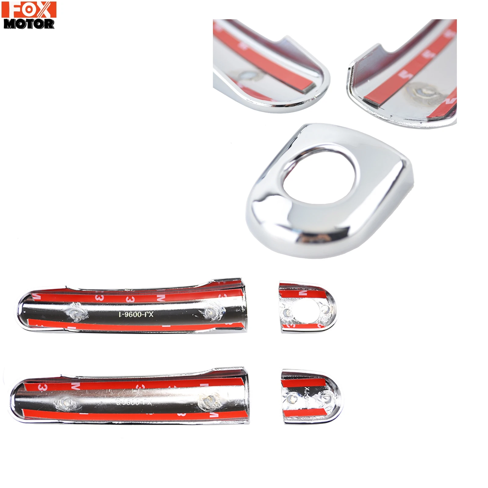 Chrome Door Handle Cover Catch Trim Molding Bezel Cap Garnish For VW Passat B5 Golf Mk4 Polo Jetta Skoda Decoration Accessories