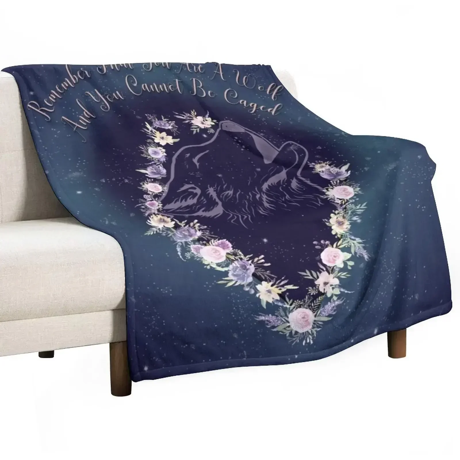 ACOWAR - Wolf Throw Blanket Vintage Bed Blankets