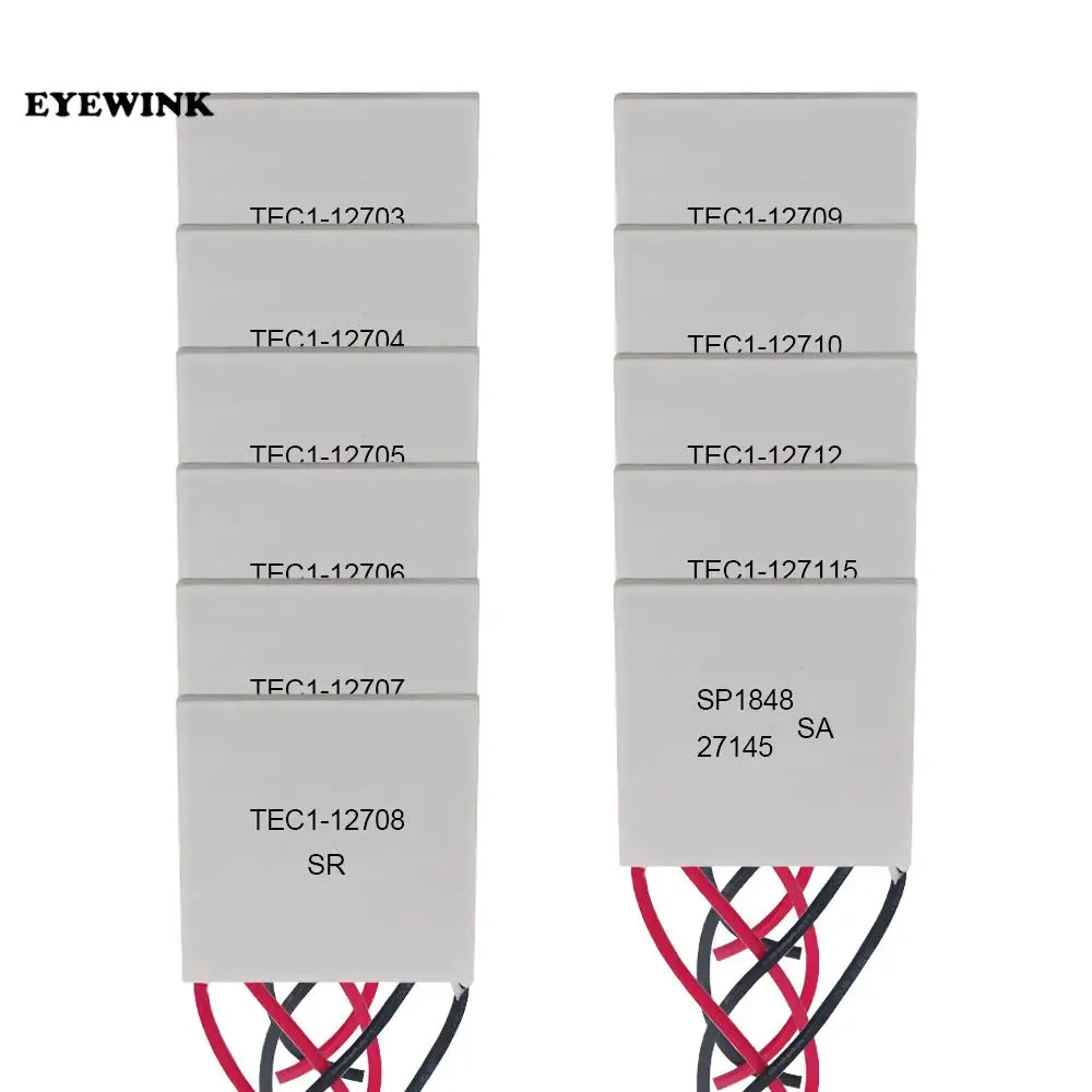 TEC1-12705 Thermoelectric Cooler Peltier TEC1-12706 TEC1-12704 TEC1-12710 TEC1-12715  40*40MM 12V Peltier Elemente Module