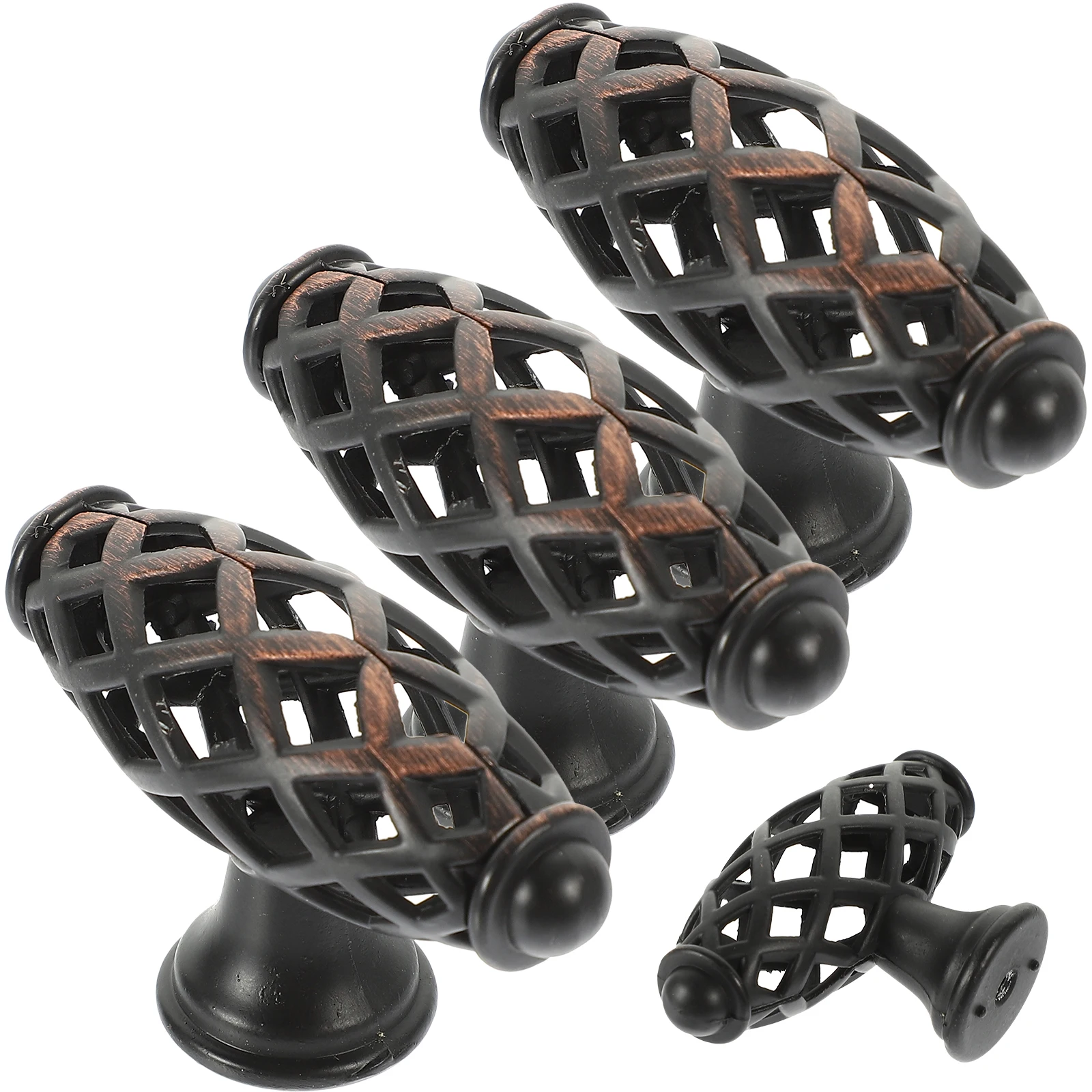 

4 шт., винтажные ручки для шкафа в форме птичьей клетки, ручки для ящиков из цинкового сплава для кухонной мебели, ручки для шкафа, разные цвета