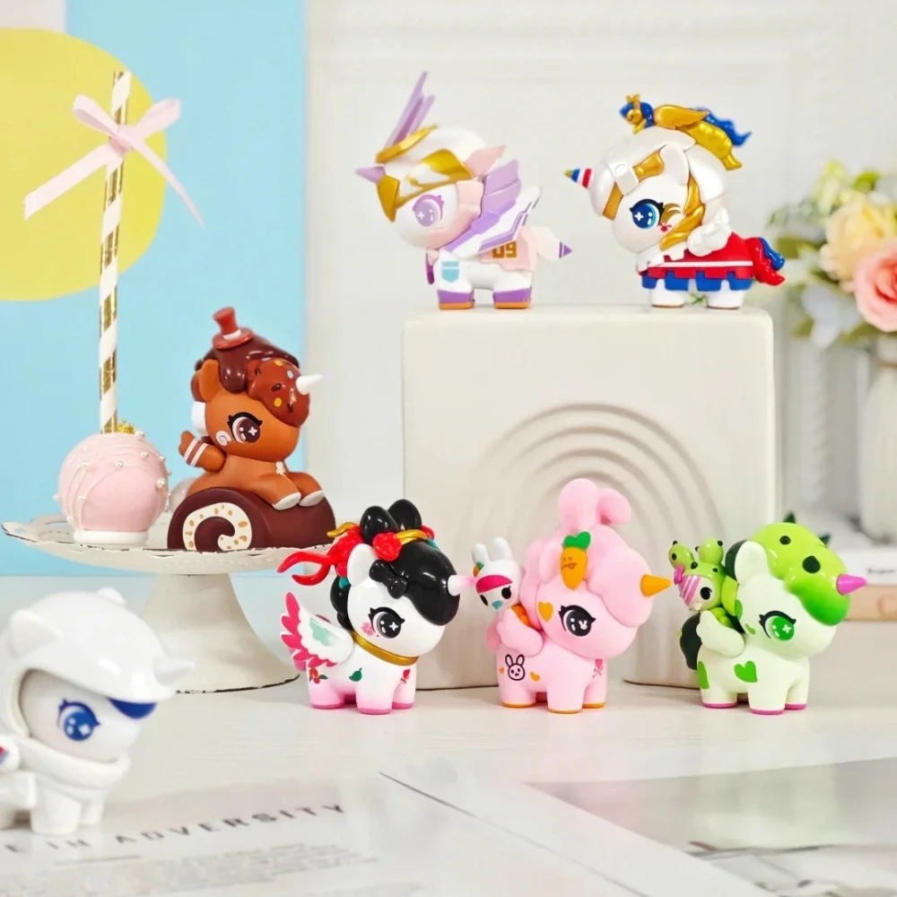 TNTSPACE TOKIDOKI صندوق أعمى سلسلة الفصول الأربعة مجموعة لعب المد منضدية الديكور أنيمي الشكل مفاجأة صناديق الغموض لطيف