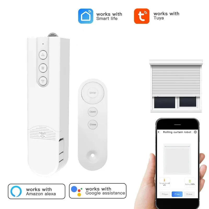 Tuya Smart Curtain Blind Motor Wifi Automatic Remote Control Electric Roller Shutter Motor Lifting Curtain Open and Close Driver