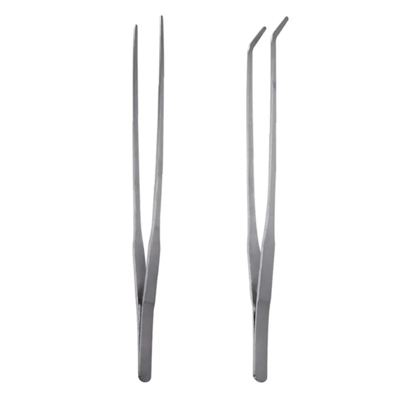 1/2/4PCS Aquarium Accessories Straight Curved Aquarium Tweezers Fish Tank Plant Shrimp Reef Long Tweezer For Plant Aquascape